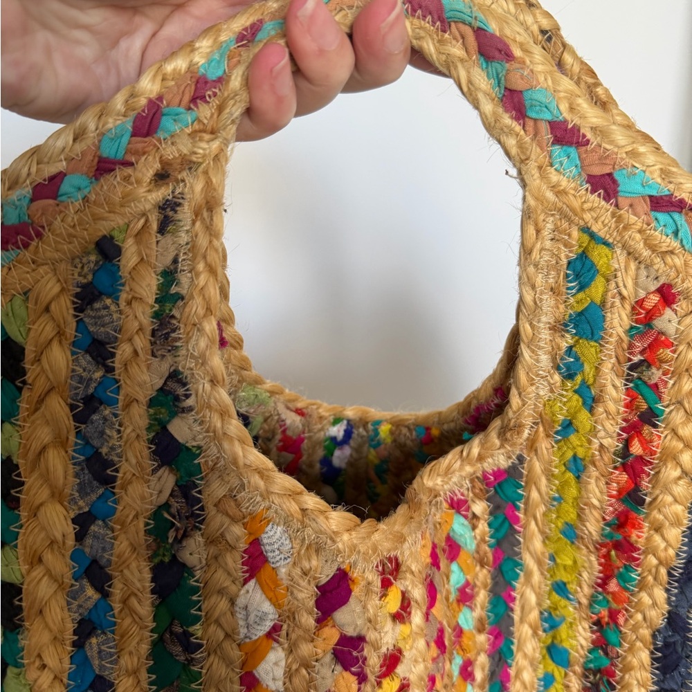 Antik Kraft Multicolor Woven Tote Bag - Picture 2 of 6